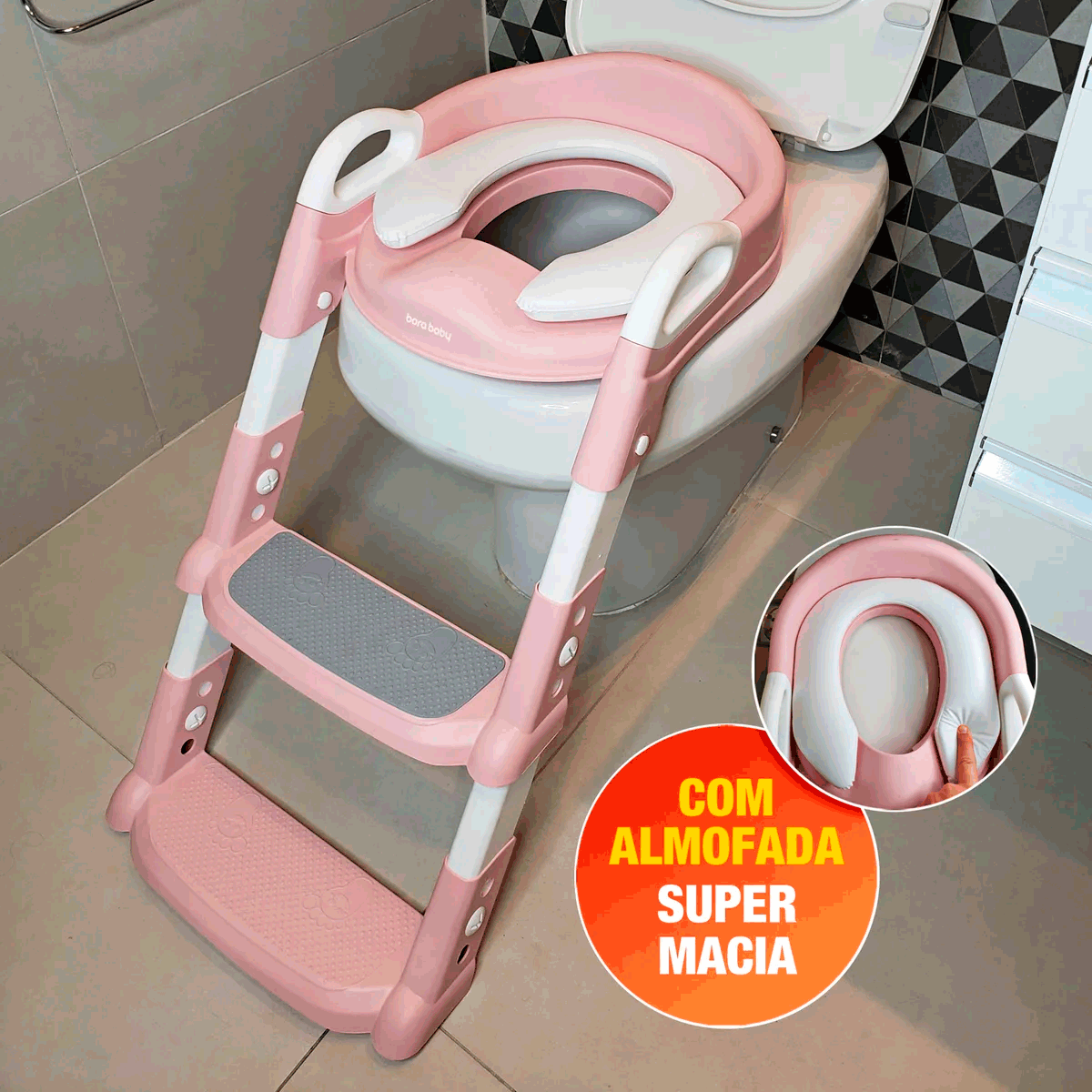 Assento Redutor Com Escada Troninho Infantil Desfralde