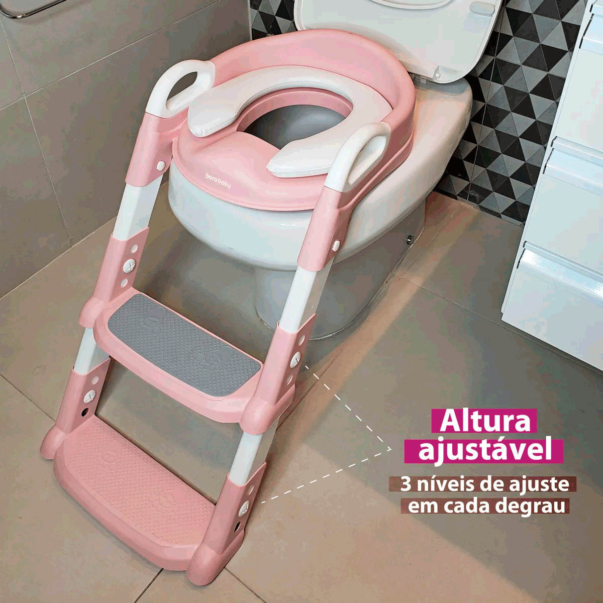 Assento Redutor Com Escada Troninho Infantil Desfralde