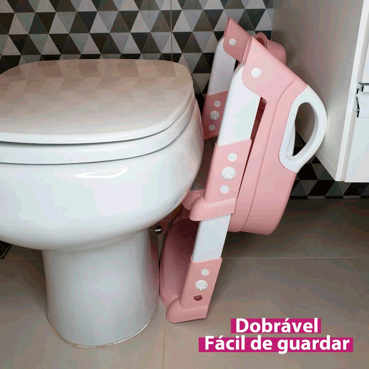 Assento Redutor Com Escada Troninho Infantil Desfralde