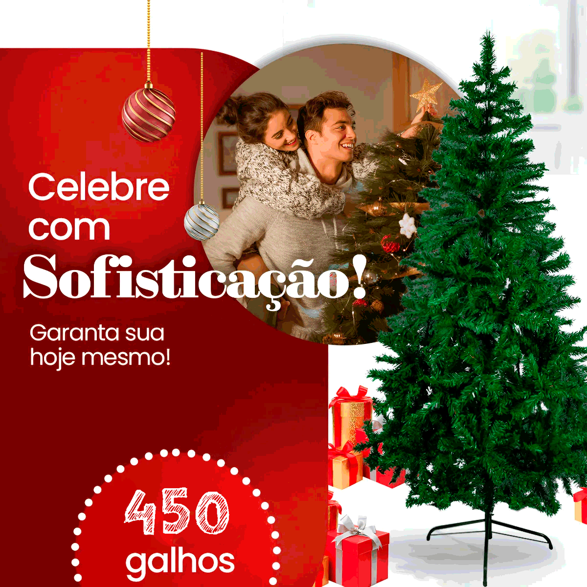 Árvore Natal Verde 2,10 Metros 450 Galhos Cheia Tradicional Pinheiro Grande