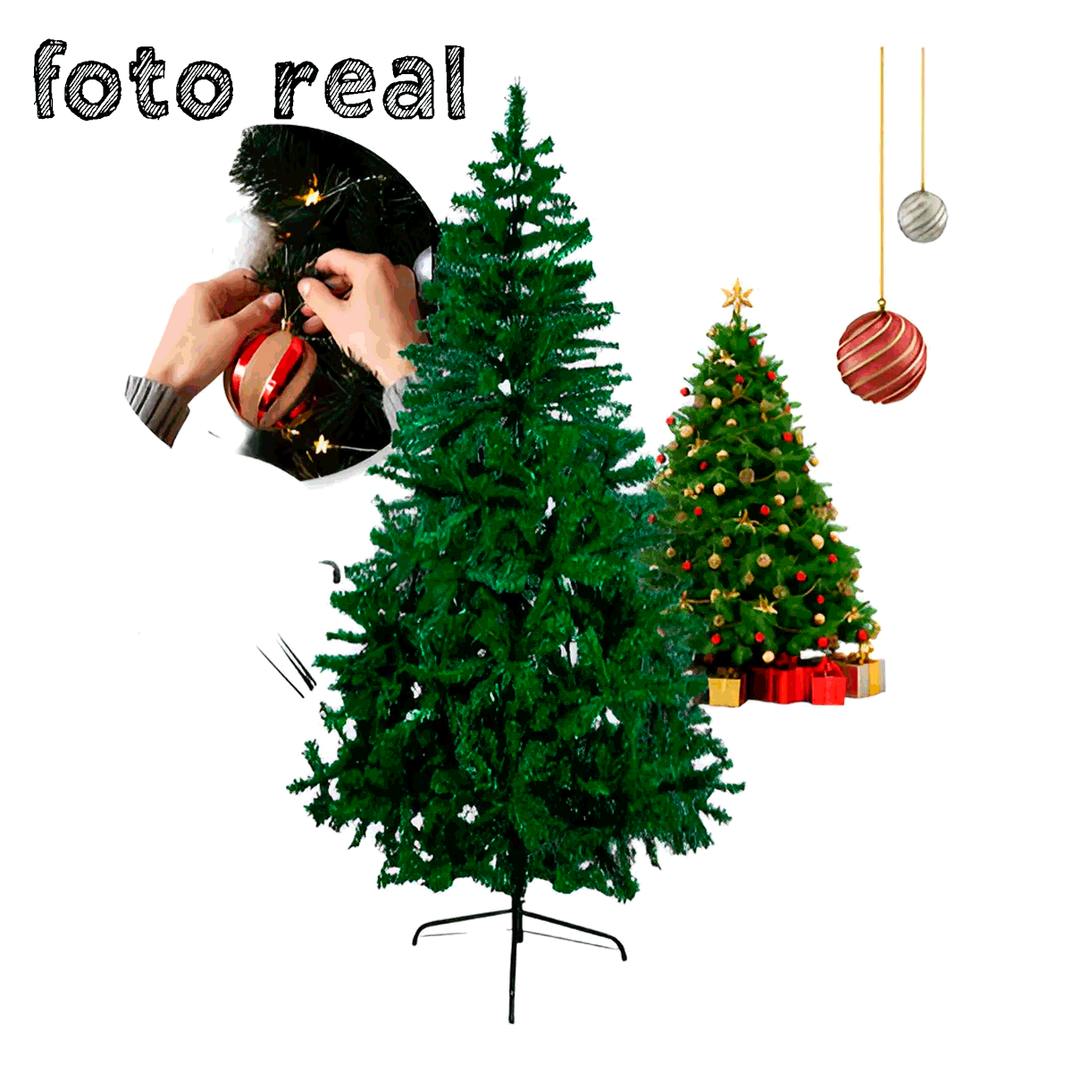 Árvore Natal Verde 2,10 Metros 450 Galhos Cheia Tradicional Pinheiro Grande