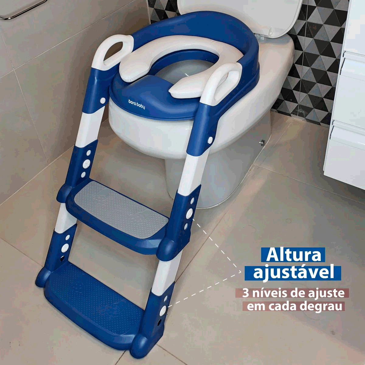 Assento Redutor Com Escada Troninho Infantil Desfralde