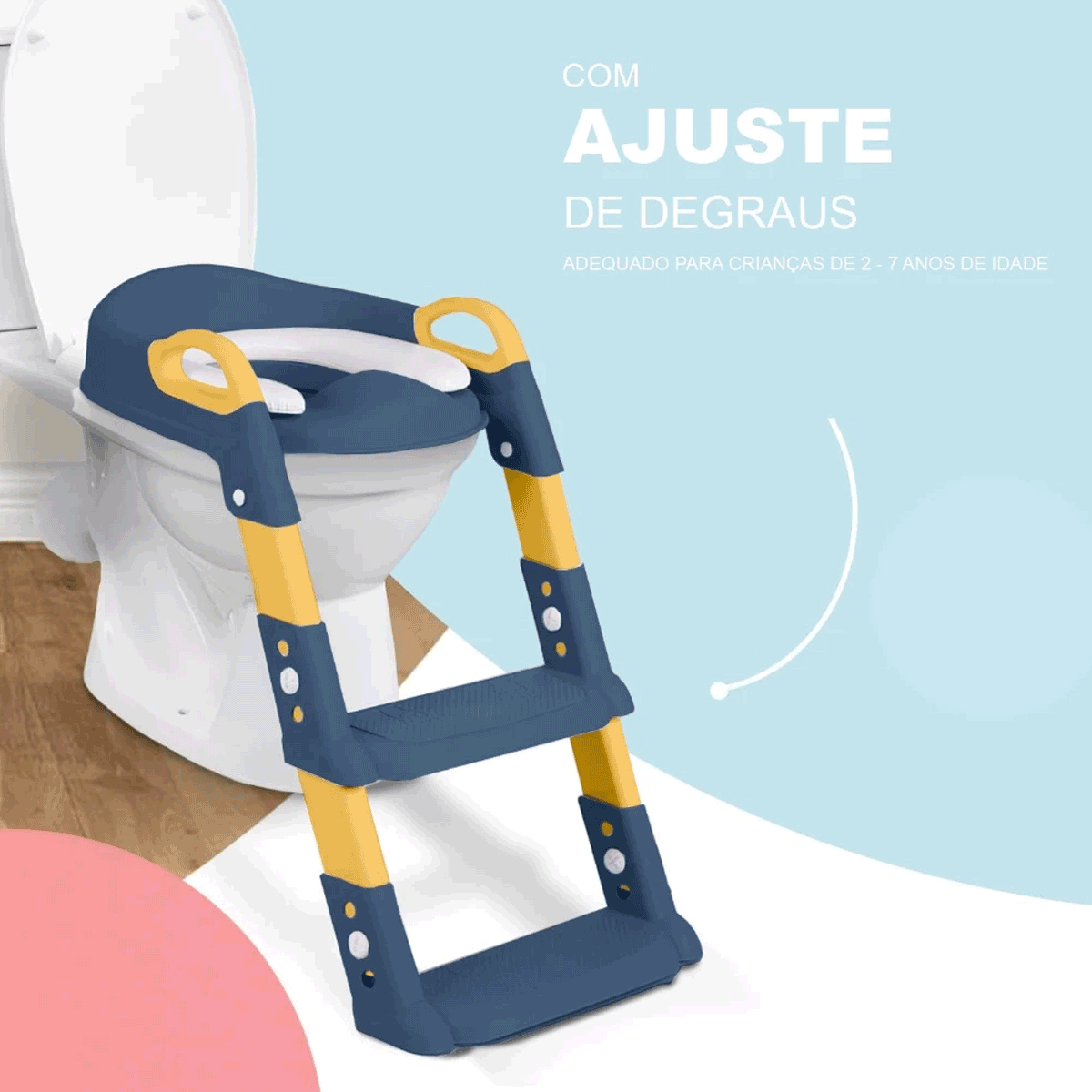 Assento Redutor Com Escada Troninho Infantil Desfralde
