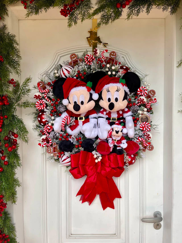 Guirlanda De Natal Casal Disney candy 65cm C/ Led