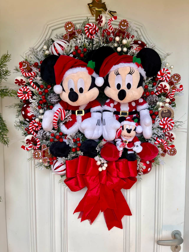 Guirlanda De Natal Casal Disney candy 65cm C/ Led