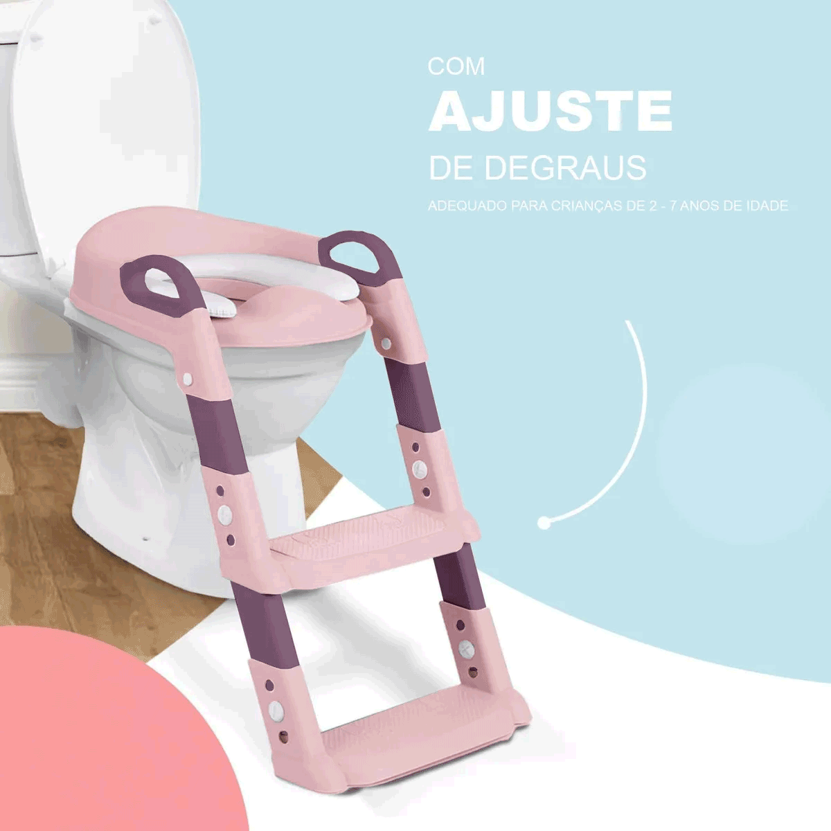 Assento Redutor Com Escada Troninho Infantil Desfralde