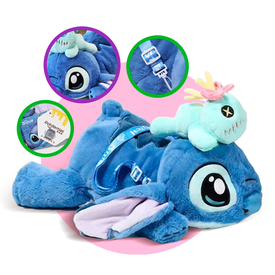 Pelúcia Vira Bolsa Stitch Deitado - Original Disney Potdemiel