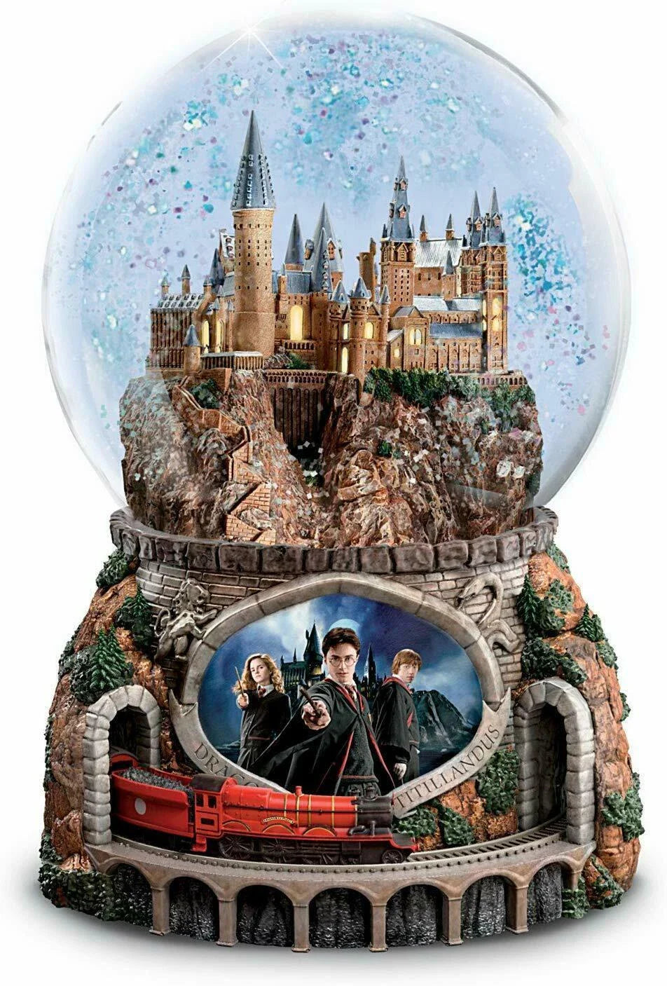 Globo de Neve musical harry com Trem Giratório